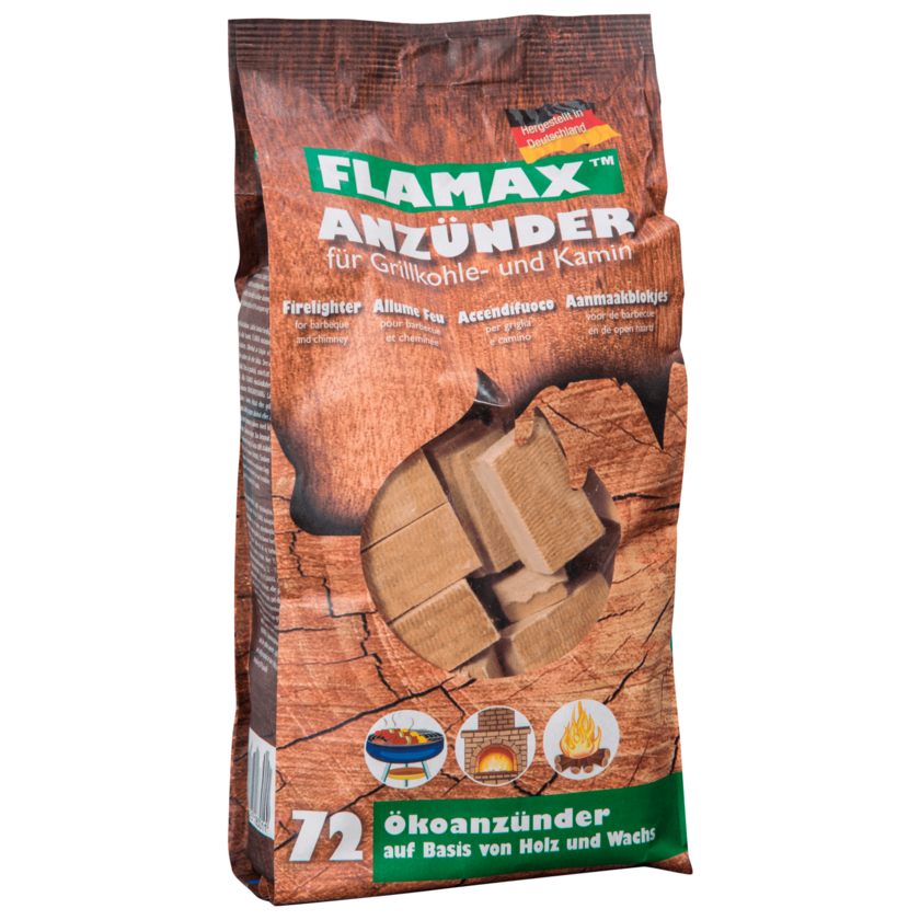 Flamax Ökologische Kohlenanzünder 72 Stück